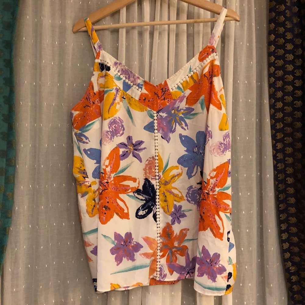 Jessica Simpson floral cami 2X EUC